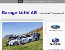 Tablet Screenshot of garageluethi.ch